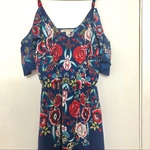 Off the shoulder floral maxi dress